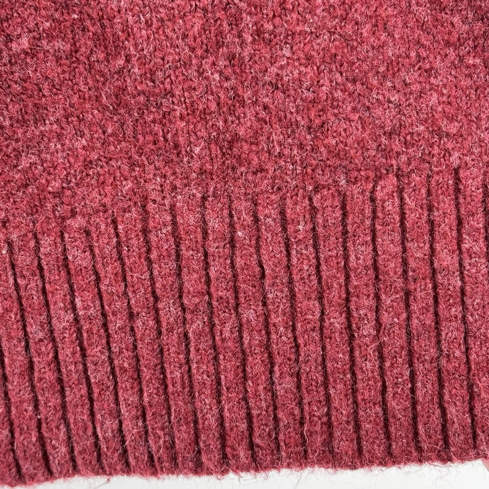 GAP Men Wool Blend Crewneck Sweater Size Medium Burgundy Pullover Career Classic - Picture 5 of 9